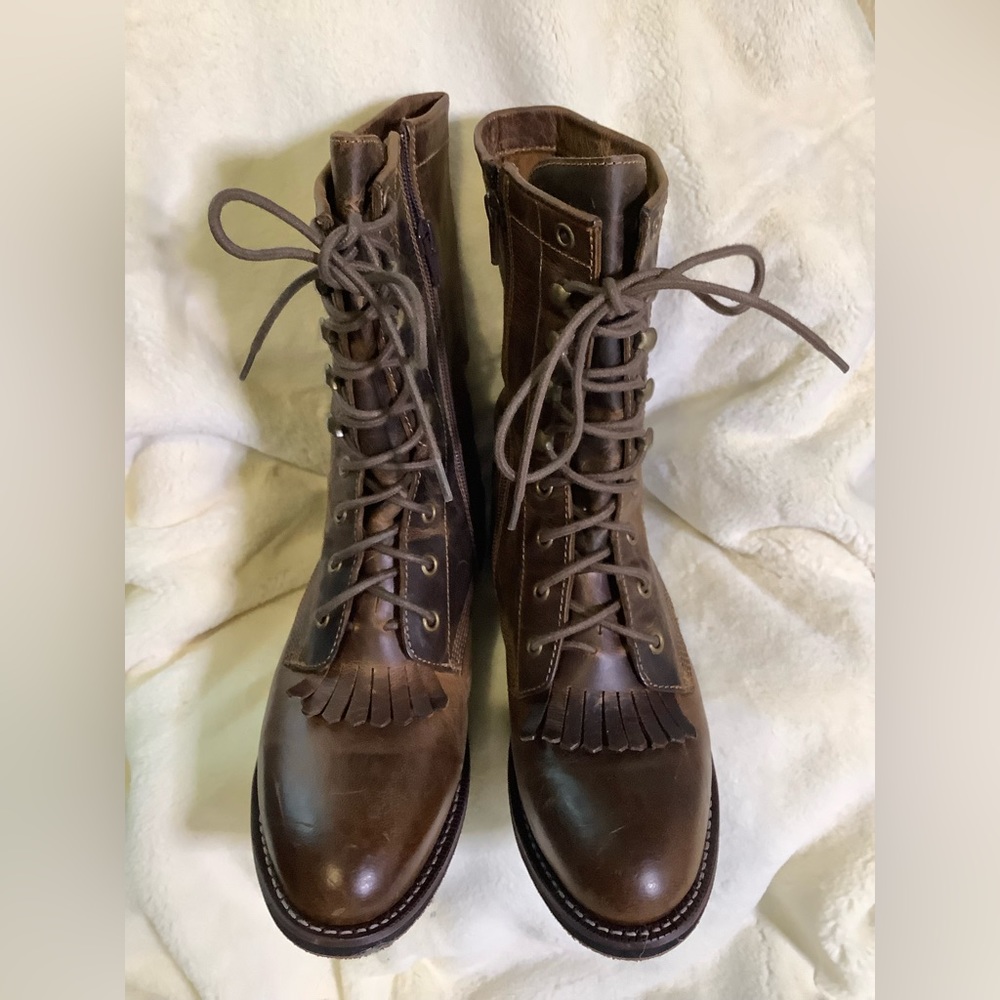 Laredo Lace-up Leather Boots 8.5